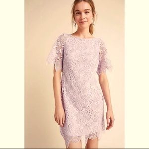 ANTHROPOLOGIE Charleston Lace Mini Dress Lavender 2